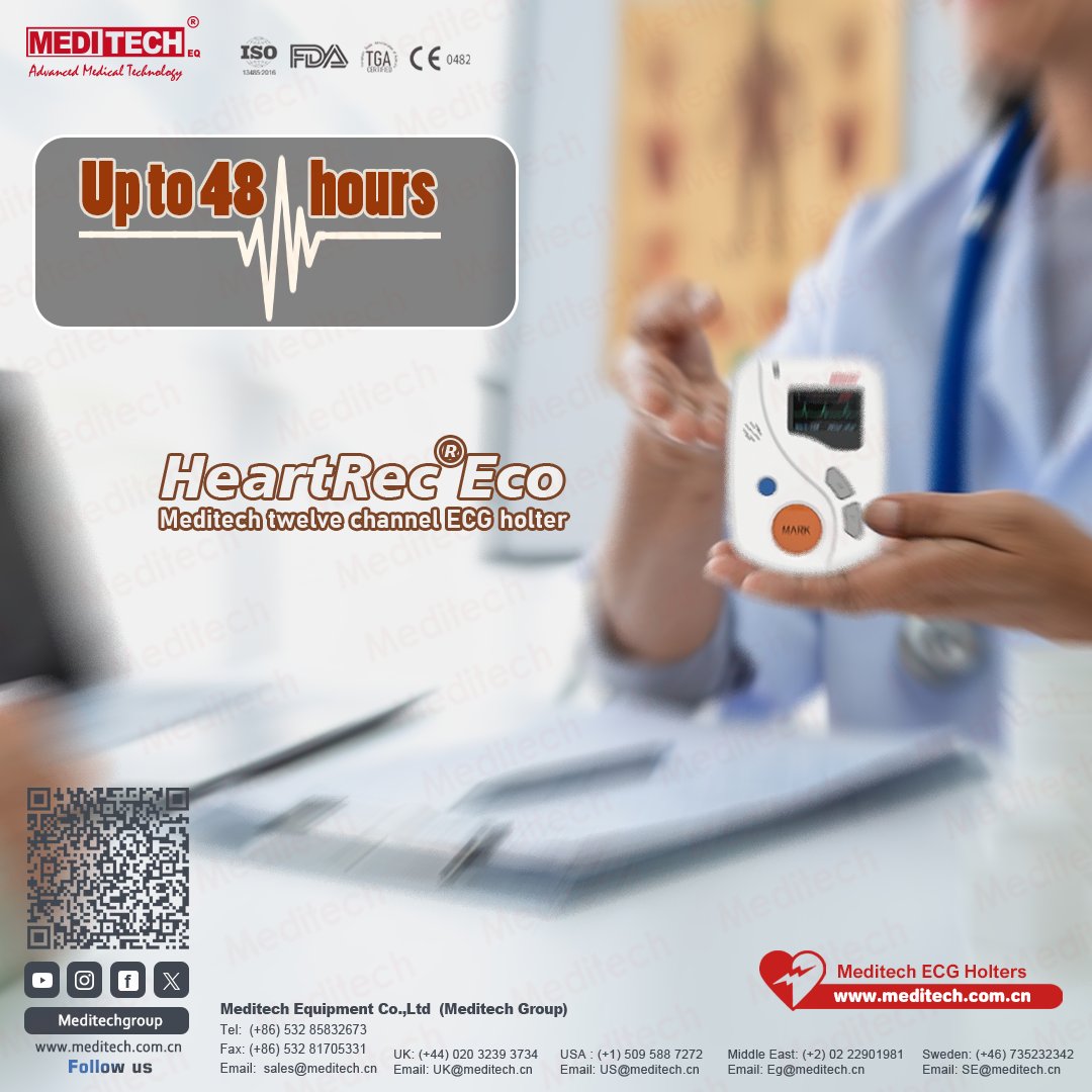 JenniferMedite1's tweet image. Meditech 12-channel ECG holter |HeartRec Eco| that come with:​🧡🧡

#medicalequipment
#Parameters #ECG #patientmonitor #medical #equitment #patientcare #Monitor #thermometers #oximeter, #defibrillator #offers #staysafe #doctors #hospitality
