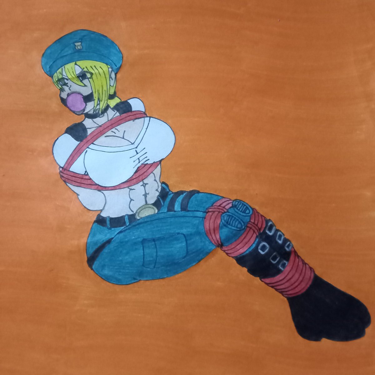 Sonya Blade Bound &amp; Gagged 👾✨

Character From Mortal Kombat