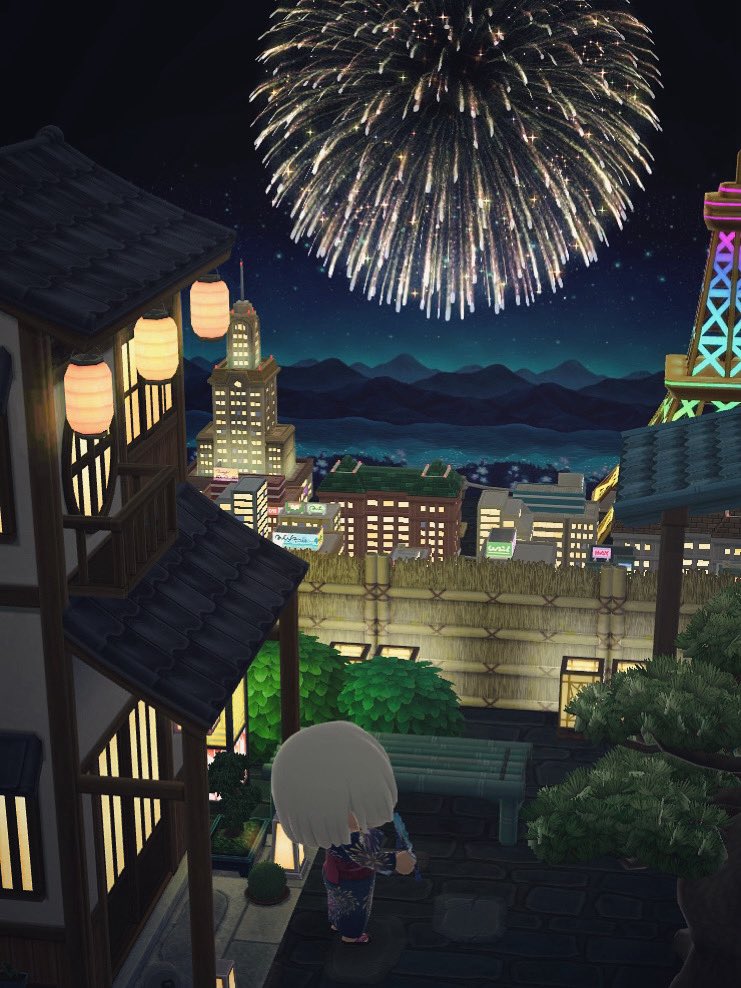 iru_layout's tweet photo. 【花火】
#ポケ森コンプリート　#ポケ森レイアウト https://t.co/McCN6BNmvn