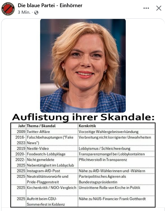 Eine Schande für das zweithöchste Amt der Bundesrepublik Deutschland!
#KloecknerRuecktritt