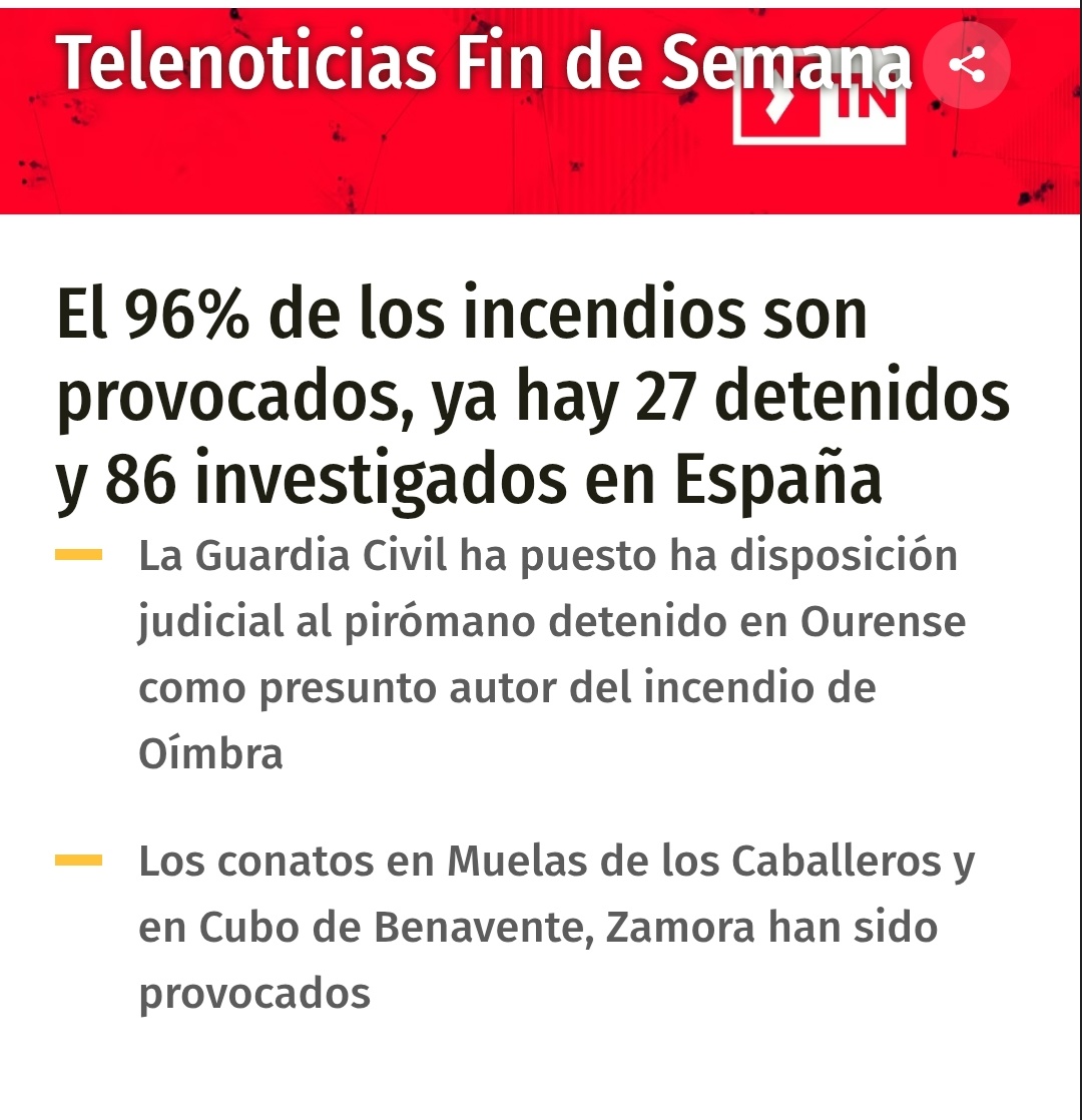 <a href="/sanchezcastejon/">Pedro Sánchez</a> Hablar de emergencia climática cuando el 96% de los incendios han sido provocados es de tener muy poca vergüenza, Pedro. 

Vuélvete de vacaciones a La Mareta, que allí al menos no estorbas.