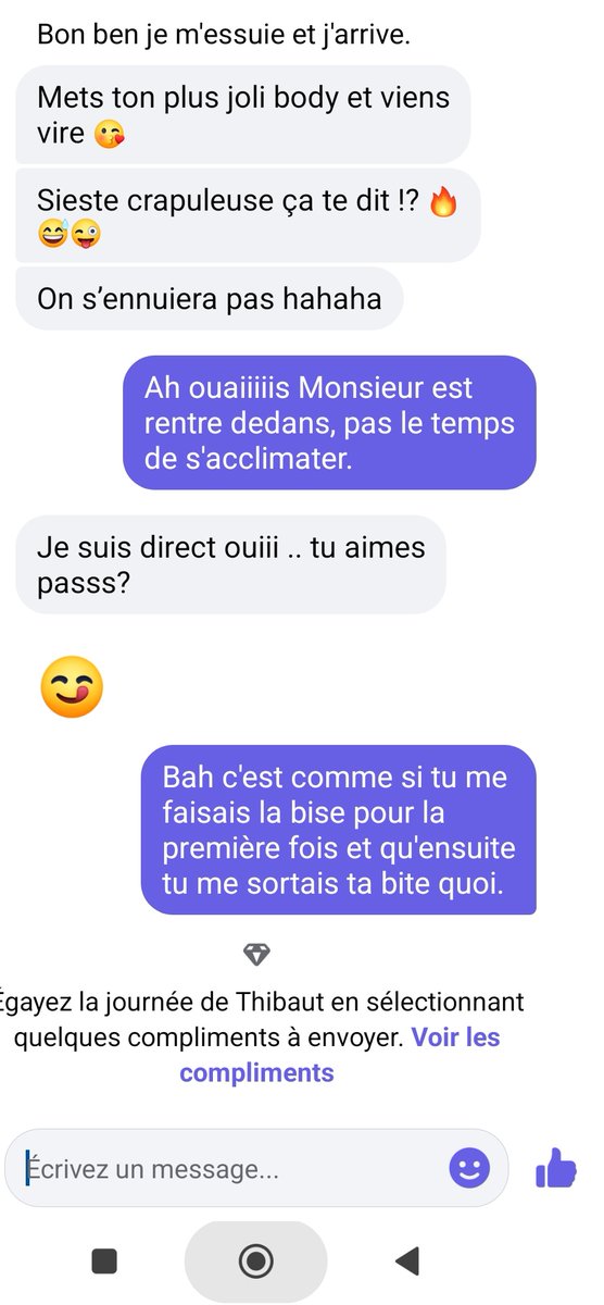 Donc maintenant les appli nous demandent de complimenter les mecs comme si c'était pas déjà assez suffisant qu'on leur donne l'heure ? ET PUIS QUOI ENCORE.