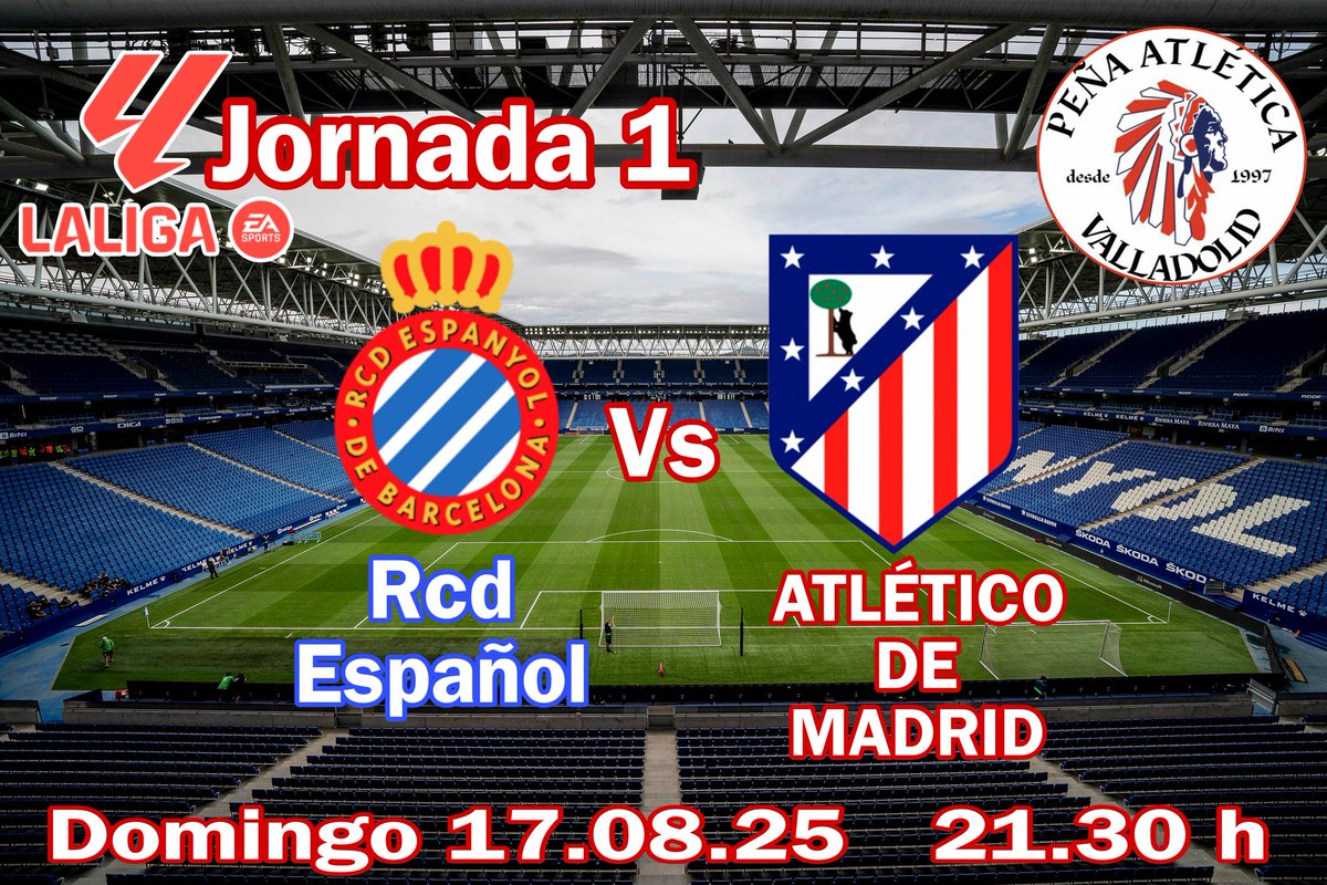 pAtleticaVA's tweet photo. Hoy Empieza la liga para nuestro @Atleti , como siempre a tu lado y con las mayores esperanzas 
FORZA ATLETI FAmilia!! https://t.co/H1mpn6YVem