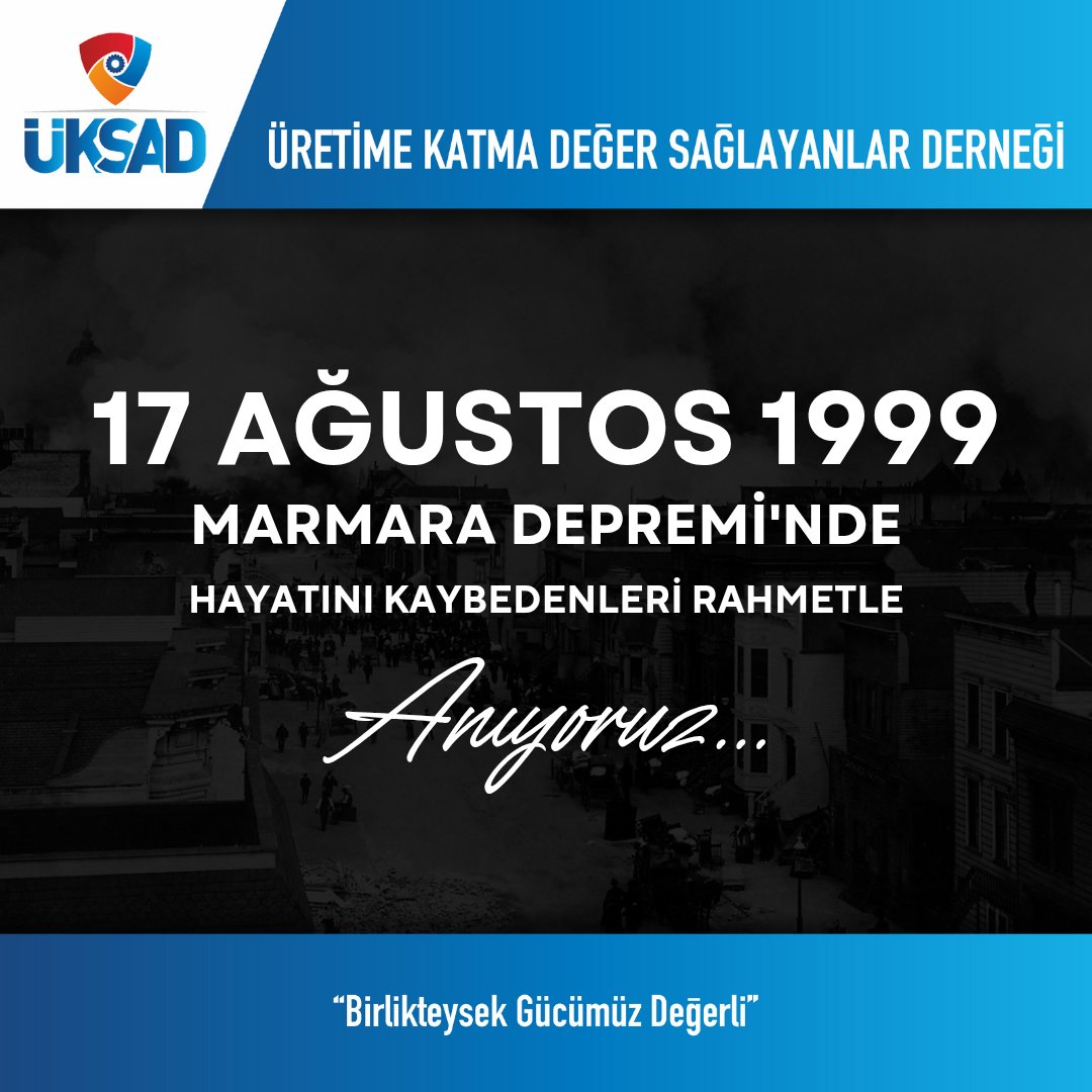 17 Ağustos 1999 Depreminde hayatını kaybeden tüm vatandaşlarımızı rahmetle anıyoruz.
.
.
.
.
.
.
.
.
.
.
.
.
.
.
#üksad #uksaddernek #17Agustos #17Ağustos #17Agustos1999 #1999depremi #17AgustosDepremi