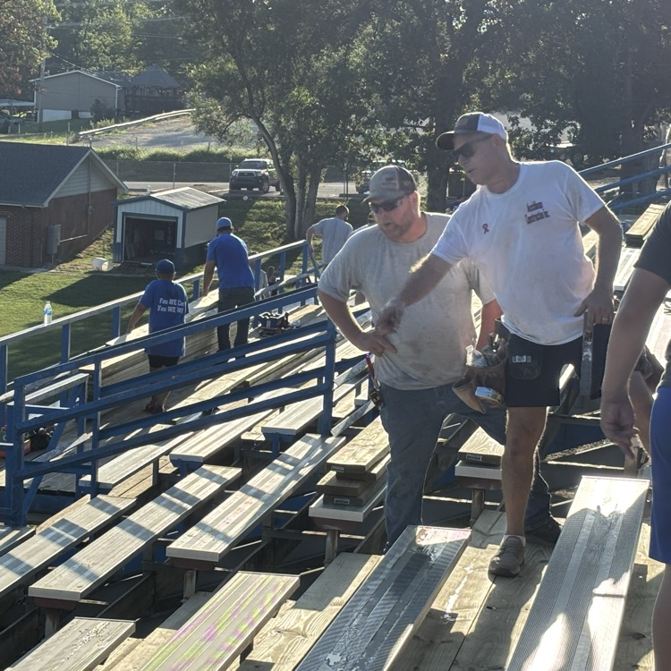 WeAreHolton's tweet photo. When you think about community, culture and football. Thanks to all the people working on our stadium this morning!! https://t.co/VkGB3vK63R