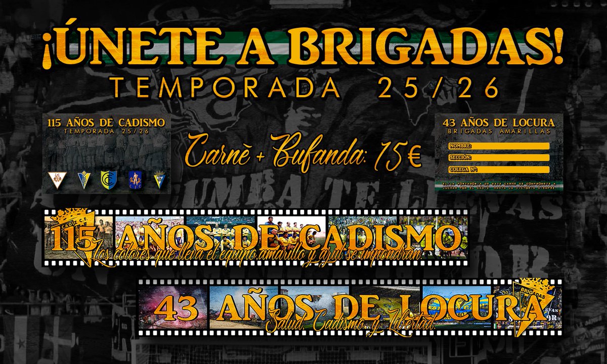 El camino hacia el estadio siempre es especial, por eso empezamos la temporada con un corteo hacia Fondo Sur a las 18:30h desde nuestra plazoleta. 

• 115 años de cadismo, 43 años de locura •