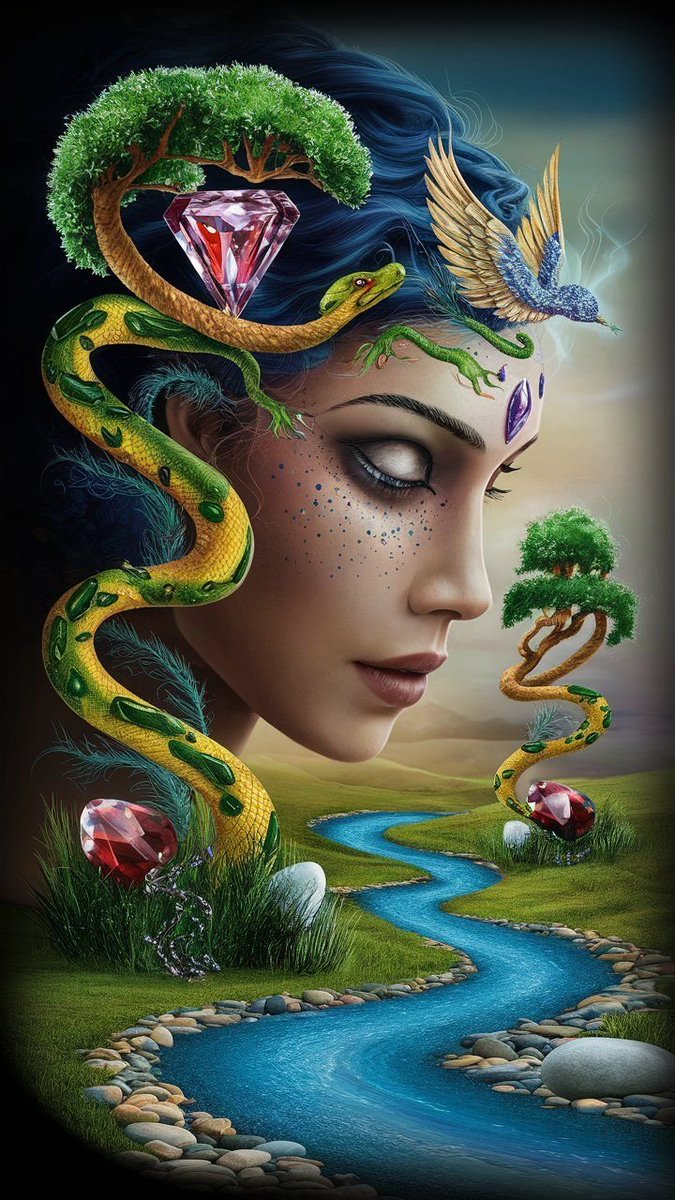 #vss365 #moonmystic #FoxProse <a href="/FoxProse/">Fox Prose</a> #fairytalepoets <a href="/fairytalepoets/">J&M Tales</a> #loveletters 💌 

#Abject horror how the snakes garden as trees for they diamond like lit stars. So the horror of it ain't likely, for you'll never be alone when you Eden in a never ending story. We'll go