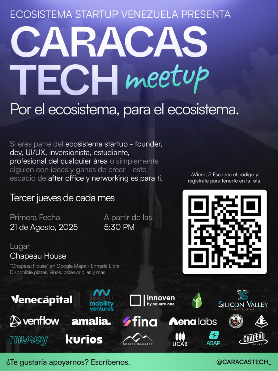 Ecosistema Startup Venezuela 
Presenta 
Caracas  TECH  #meetup