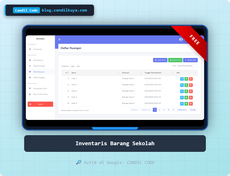 candil_kuya's tweet image. Source Code Aplikasi Inventaris Barang Sekolah Framework Laravel
#candilkuya #candilcode