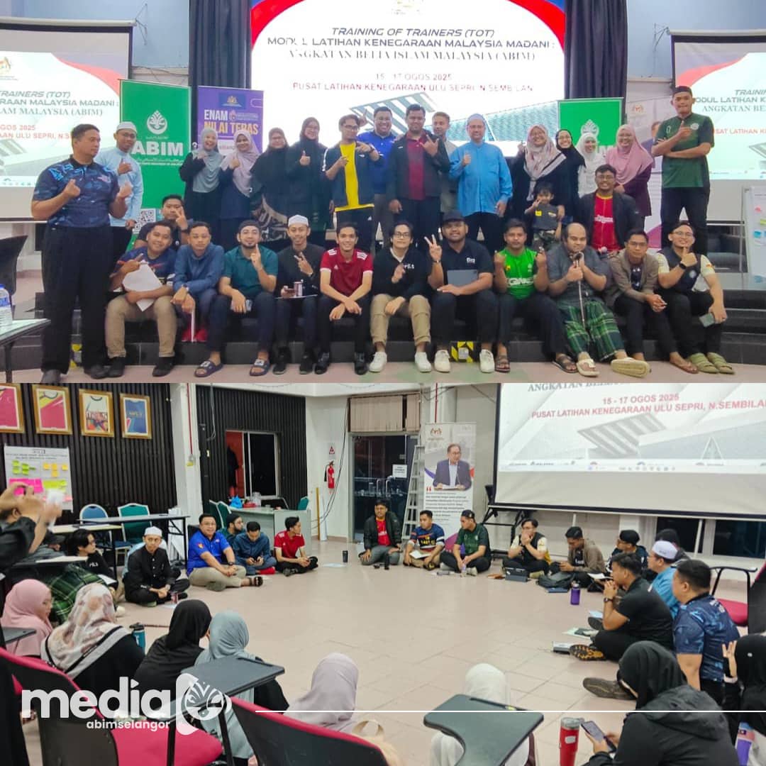 abimselangor's tweet photo. 15 hingga 17 Ogos, Jumaat hingga Ahad - Seramai 29 orang delegasi Angkatan Belia Islam Malaysia (ABIM) Selangor telah menyertai Program Training of Trainers (TOT) Kenegaraan MADANI bertempat di Pusat Latihan Kenegaraan Ulu Sepri, Rembau, Negeri Sembilan. https://t.co/V6U5wXq3h4