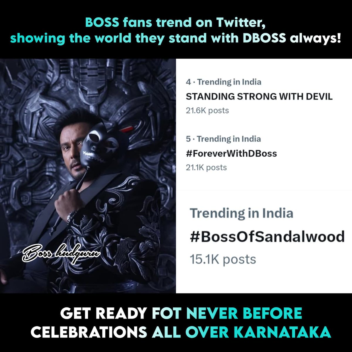Kencha (@kencha20437343) on Twitter photo ಉಸಿರಿರುವ ವರೆಗೂ ನಿಲ್ತಿವಿ ನಿಮ್ಮ ನಿಮ್ಮ ಹಿಂದೆ.
STANDING STRONG WITH DEVIL
#ForeverWithDBoss
#DBoss #TheDevil <a href="/dasadarshan/">Darshan Thoogudeepa</a> ಉಸಿರಿರುವ ವರೆಗೂ ನಿಲ್ತಿವಿ ನಿಮ್ಮ ನಿಮ್ಮ ಹಿಂದೆ.
STANDING STRONG WITH DEVIL
#ForeverWithDBoss
#DBoss #TheDevil <a href="/dasadarshan/">Darshan Thoogudeepa</a>