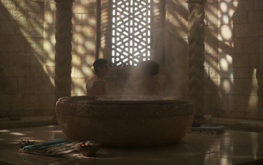 I’ve heard HATERS say that the show was allergic to the MALE GAZE. They seem to conveniently forget the bath house scene from season one. Haters can’t even hate right, because this scene is HOT!!! #SaveWOT #TheWheelOfTime
