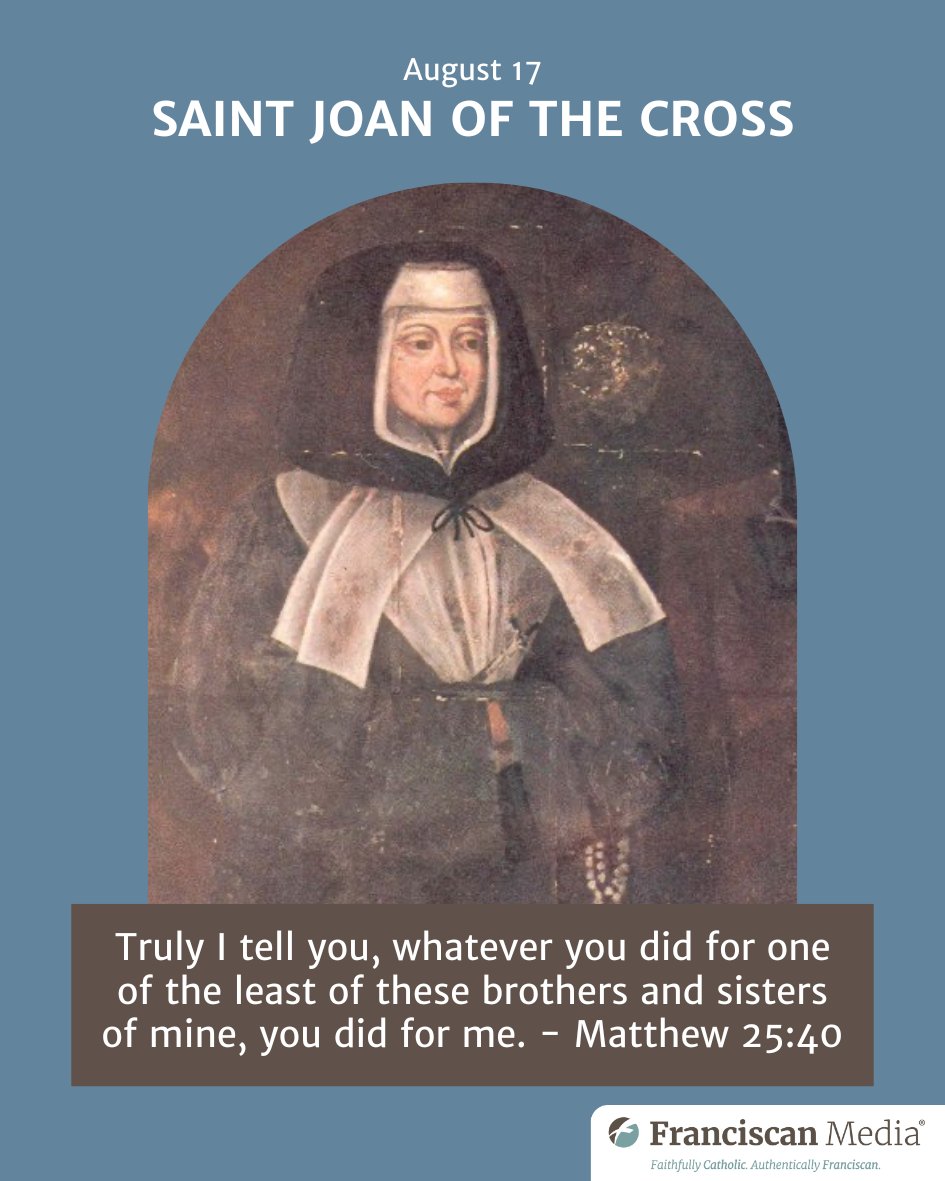#SaintJoanoftheCross overcame poverty and rejection to found homes for the poor and sick. Her life shows how grace can grow in the cracks of suffering. #saintoftheday #Charity #HolyPerseverance