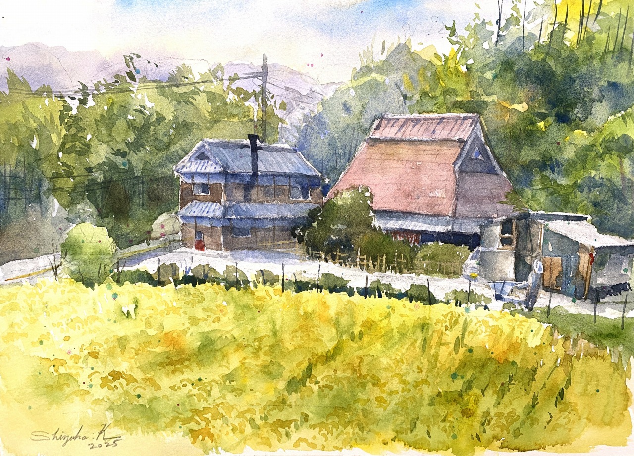 作者不詳 絹本彩色画 江戸期の寺子屋風景画 黒川しづこ（透明水彩画講師） on X: 