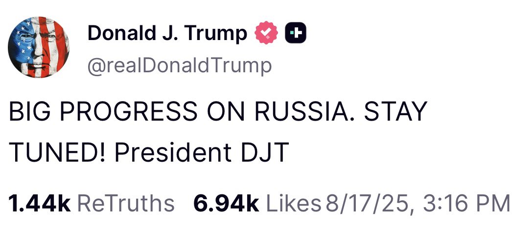 🇺🇸 #Trump signals major progress in the Ukraine-Russia conflict and hints at updates coming soon.

Peace = bullish markets 🚀