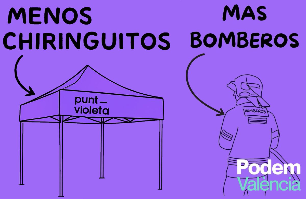 <a href="/PodemVLC/">Podem València</a> ¡Menos chiringuitos, más bomberos! https://