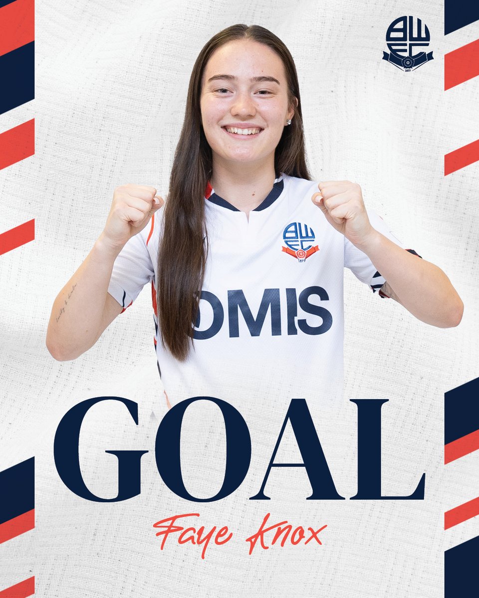 GOAL BOLTON!

Faye Knox puts Bolton right back in it just before half time! 

[2-1] 45' #bwfc