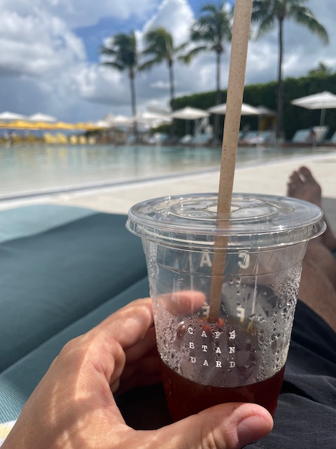 AstralVib3r's tweet photo. Chilling by the pool while waiting for my coins to pump and my pumpfun airdrop to hit my wallet https://t.co/77sJV6PsDy