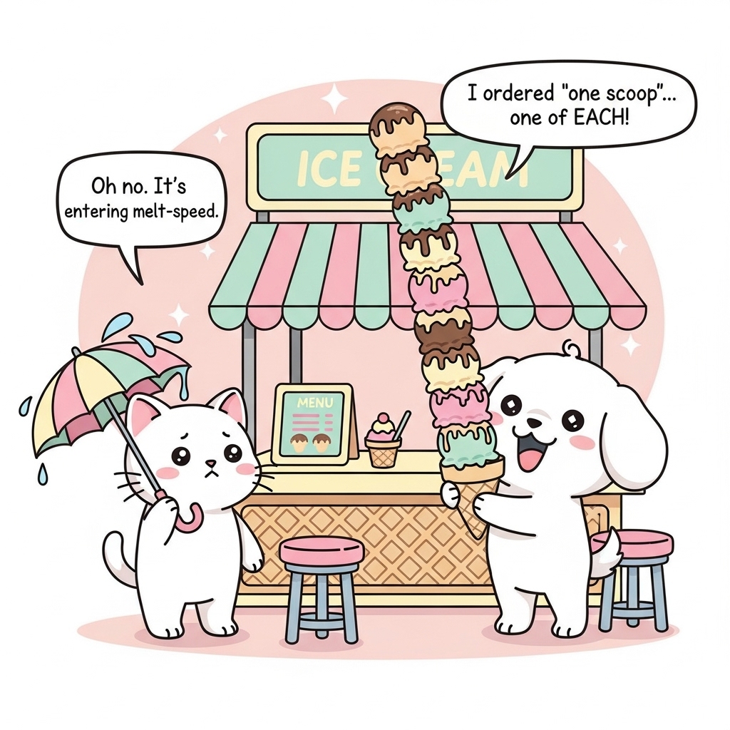 miloandboshow's tweet photo. Milo &amp; Bo Kawaii Ice Cream Comic Cute Dog Vector Art in Pastel Aesthetic
 #Kawaii #KawaiiArt #PastelAesthetic #CuteIllustration #VectorArt #LineArt #CuteDog #DogComic #SpeechBubbles #IceCreamArt #DessertIllustration #CartoonArt #FlatVector #PastelColors #SummerVibes #DigitalArt https://t.co/1WN3hGnPrT