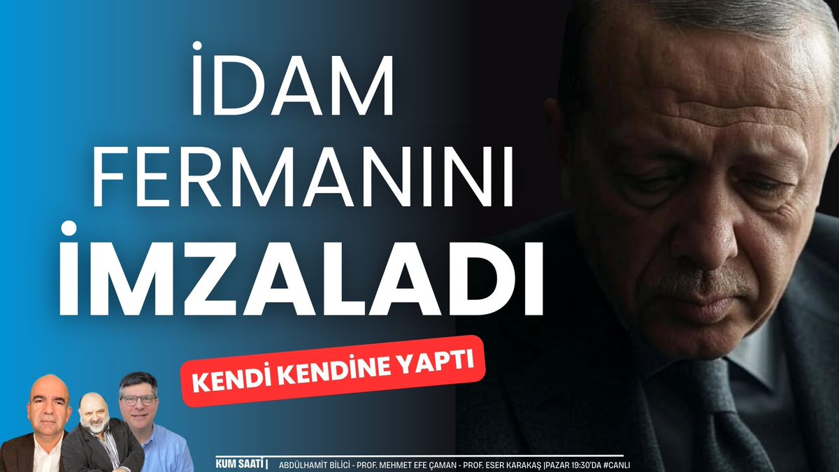 İdam fermanını kendileri imazaladı

<a href="/ahamitbilici/">Abdülhamit Bilici</a>
Prof. @mehmetefe_caman
Prof. Eser Karakaş
#KumSaati

youtu.be/Fb272Q8_RzQ?si…