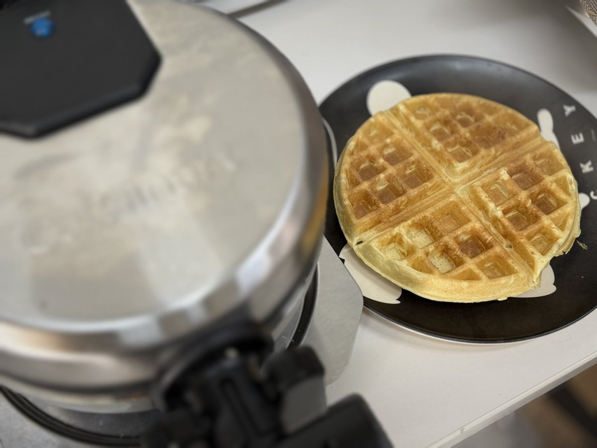 en plena cosecha de waffles 🧇