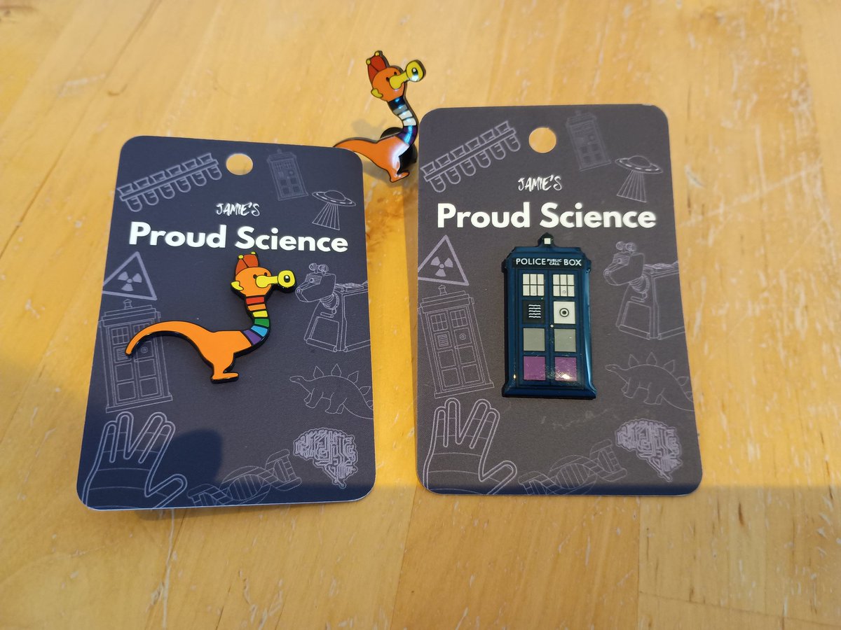 Got these at Braehead Comic Con, thinking "I'm sure I've seen someone on Twitter sell things like these, hope this person hasn't just stolen the concept..." Got home and looked at the details, to find they *are* the genuine work of <a href="/JamieBGall/">Dr Jamie Gallagher</a> who I've followed on here for ages!