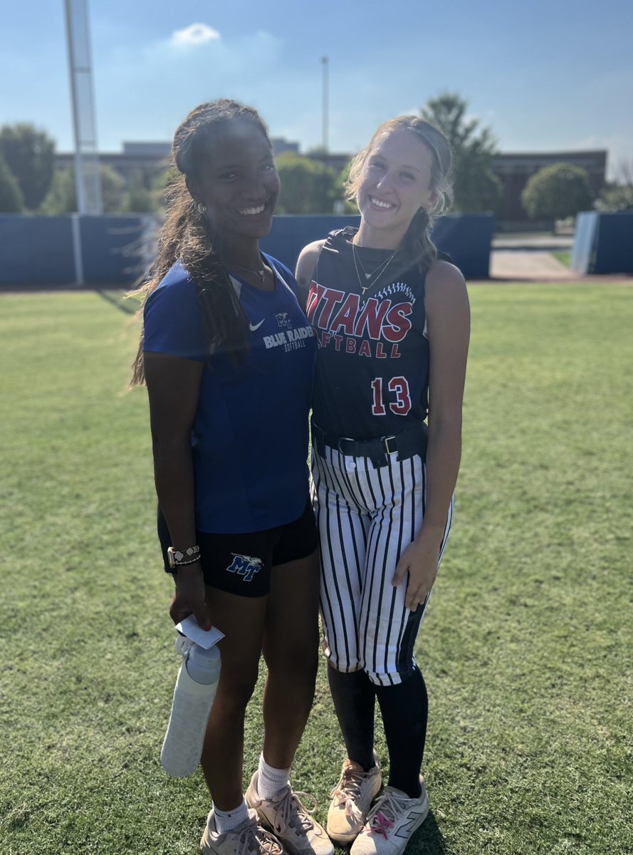 Vivianne Lynch (@vivianne2027) on Twitter photo Thank you to the coaching staff at <a href="/MT_Softball/">Middle Tennessee Softball</a> for a great camp. Meeting current players and getting advice from them was awesome. I had a great time! <a href="/GretchenMead27/">Coach Gretchen</a> <a href="/Bbrentz7/">Bryce Brentz</a> <a href="/HarterMacie/">Macie Harter</a> <a href="/adaeze_nwogbo/">Adaeze Nwogbo</a> 💙
<a href="/Coach_Buettner/">Matt Buettner</a> <a href="/dtitanssoftball/">titanssoftball</a> Thank you to the coaching staff at <a href="/MT_Softball/">Middle Tennessee Softball</a> for a great camp. Meeting current players and getting advice from them was awesome. I had a great time! <a href="/GretchenMead27/">Coach Gretchen</a> <a href="/Bbrentz7/">Bryce Brentz</a> <a href="/HarterMacie/">Macie Harter</a> <a href="/adaeze_nwogbo/">Adaeze Nwogbo</a> 💙
<a href="/Coach_Buettner/">Matt Buettner</a> <a href="/dtitanssoftball/">titanssoftball</a>