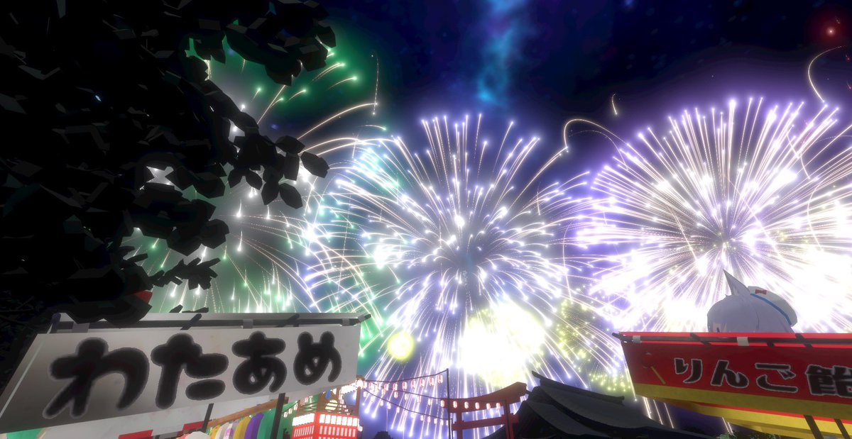 amahima_07's tweet image. 楽しかった〜‼️花火実写と遜色ないくらい綺麗だった✨️
自分の作品本当に飾られてた…
一応少しだけ運営に関わってましたご来場ありがとうございました！！
 #とびらぽりす花火大会2025