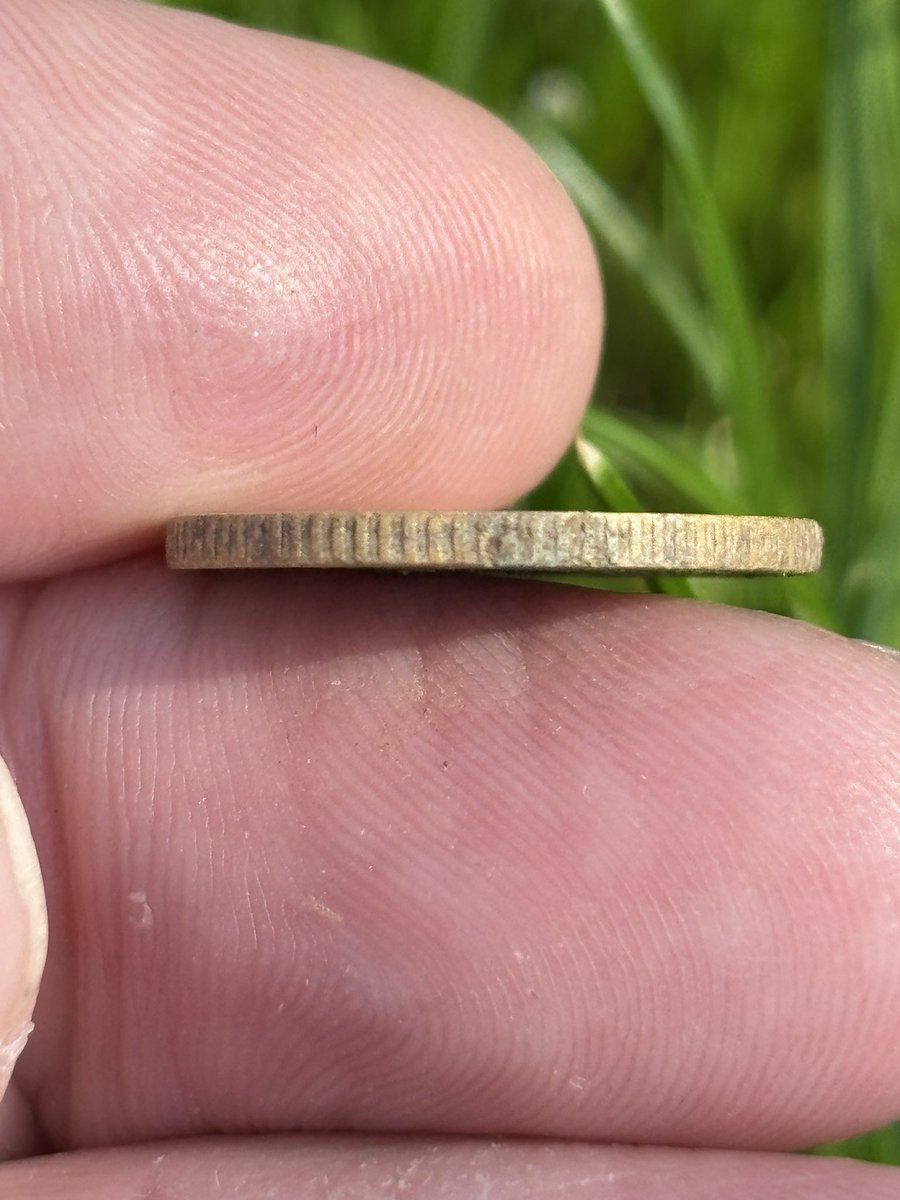 Not a coin that I ever expected to find in the fields and yet, here it is. Whether it was brought here as a souvenir perhaps or by a prisoner of war, we’ll never know. It’s dated 1938 so there’s a chance it may have arrived before the war began I suppose