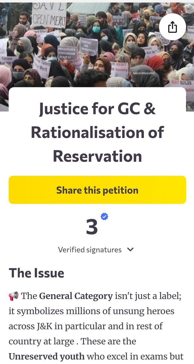 GCO_JK's tweet photo. 📣 In line with Phase I of our roadmap, as originators of this idea in J&K citizen led governance and adding to our to 8000+ offline physical SIGN campaign we hereby announce a Mega ONLINE Signature campaign, live on 
https://t.co/SegF2lhBVP 

📝Call to Action:
-Sign now to demand justice.
-Share loud —on X, WhatsApp,telegram , every group ,every forum—to rally our community.

-Unite as GC by following us on X(twitter) @GCO_JK to make our voice impossible to ignore.

Remember it takes less than 15 seconds to sign the petition but your few seconds can empower your GC identity and be a powerful catalyst towards Rationalisation Reform and ensure justice for GC.

 Sign NOW ! https://t.co/SegF2lhBVP

#saveGC #saveMERIT