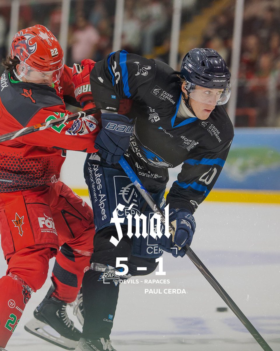 Lesrapacesdegap's tweet photo. Match intense et rugueux face aux Cardiff Devils ! 🦅
Paul Cerdá ouvre son compteur de but avec les Rapaces ! 
Retour à Gap dès demain pour continuer la prépa’ 👌

CARDIFF 5️⃣ - 1️⃣ GAP 

#wearerapaces https://t.co/DmWQXTXINP