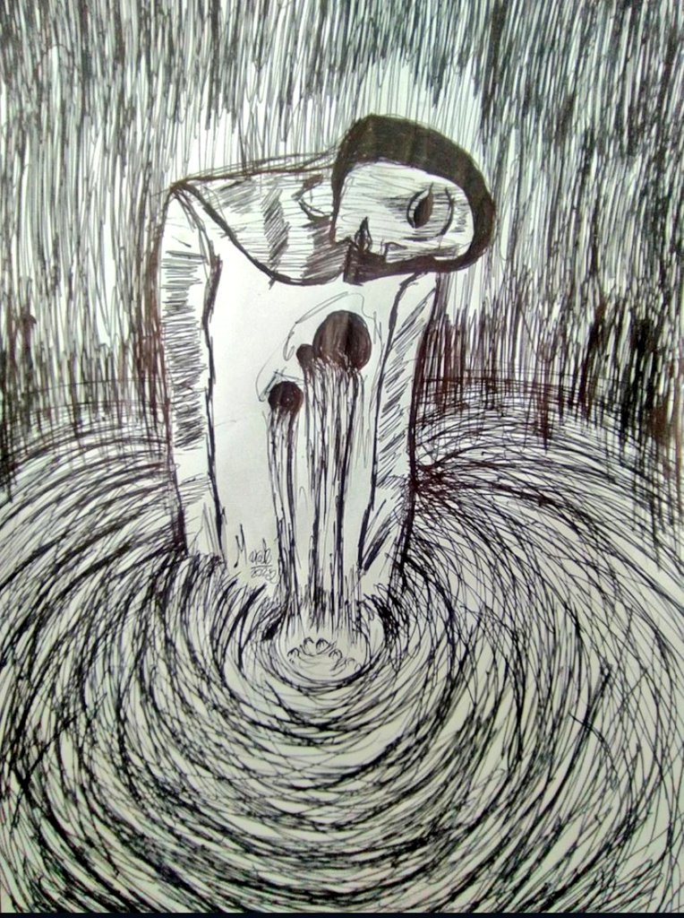 MY NEW PAINTING  DO YOU SEE IT? IF YOU DO, REPLY WITH A DOT.