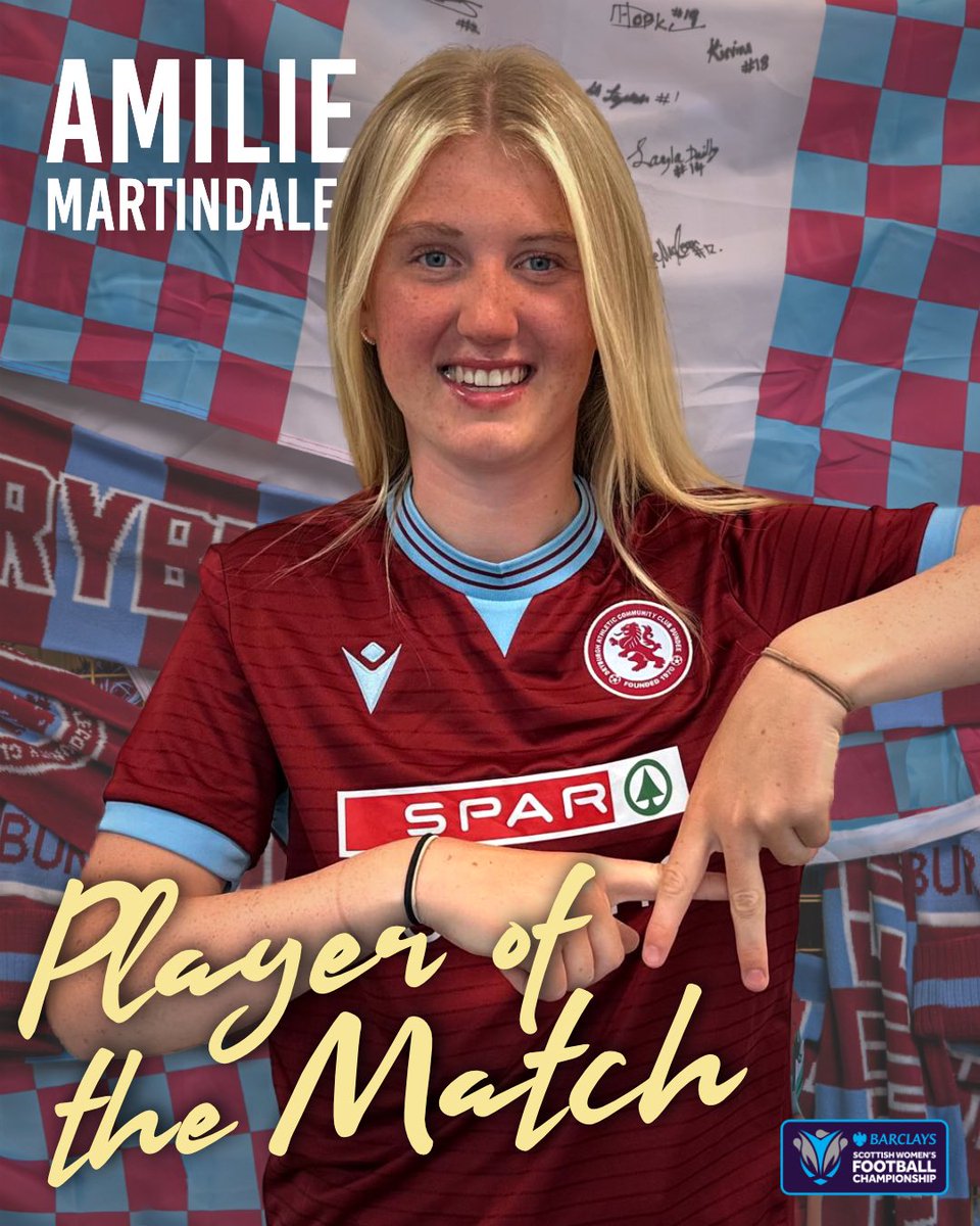 Dryburgh Athletic Women (@dryburghathw) on Twitter photo Todayโs Barclays <a href="/SWFChampionship/">Barclays Scottish Women's Championship</a> player of the match Vs Renfrew LFC -โจAmilie Martindaleโจ
Amilie is available to sponsor with HOME & AWAY sponsor deals - email dryburghwomen@gmail.com for more information โน๏ธ
#BackTheBurgh Todayโs Barclays <a href="/SWFChampionship/">Barclays Scottish Women's Championship</a> player of the match Vs Renfrew LFC -โจAmilie Martindaleโจ
Amilie is available to sponsor with HOME & AWAY sponsor deals - email dryburghwomen@gmail.com for more information โน๏ธ
#BackTheBurgh