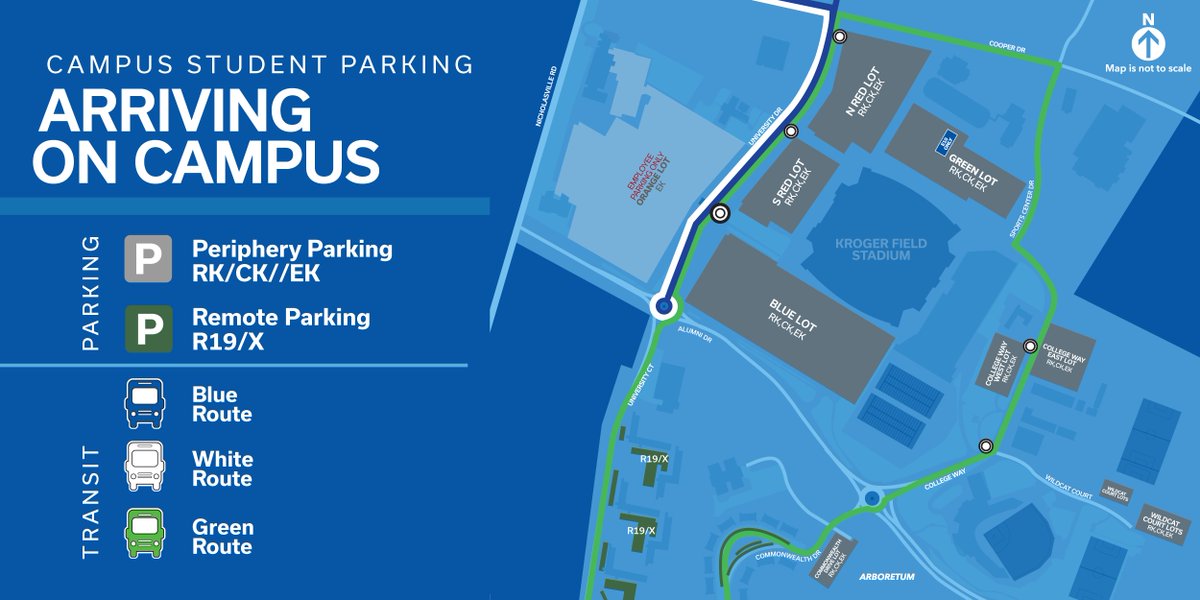 🎉 Welcome back, Wildcat! 🎉 Ready to navigate campus for your first week? Check out our student parking map for tips on parking and getting around Kroger Field Stadium! 🚗✨ #UKWildcats