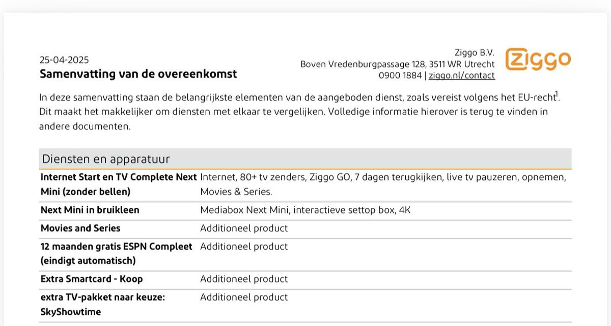 ptrschtn's tweet photo. @ZiggoWebcare waarom is mijn ESPN compleet abonnement niet actief? Ik heb dit 25 april 2025 van jullie ontvangen en ik kan nu geen ESPN kijken https://t.co/A7t3FH2Y6X