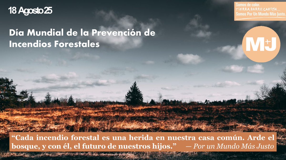 PUMJ_GRANADA's tweet photo. 🔥 Cada árbol que arde es un grito de justicia ignorado. Los incendios forestales no son accidentes: son síntomas de un sistema que quema lo que no protege. Actúa. Exige. Comparte. #MJGranada #JusticiaClimática #NoMásFuego #BosquesVivos #ActúaPorElPlaneta 🌍 https://t.co/j2CZie5yH2