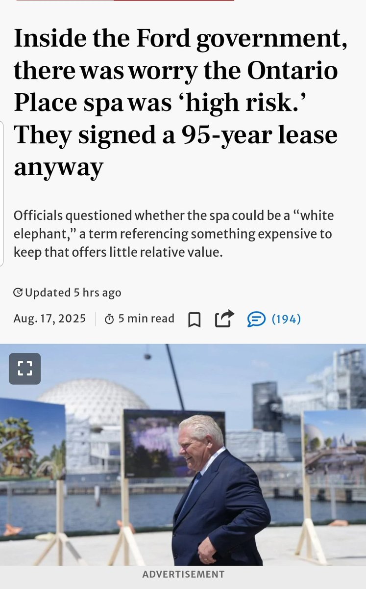 Ontarians are no longer questioning whether Doug Ford or his authoritarian regime could be a "white elephant," a term referencing something expensive to keep that offers little relative value.