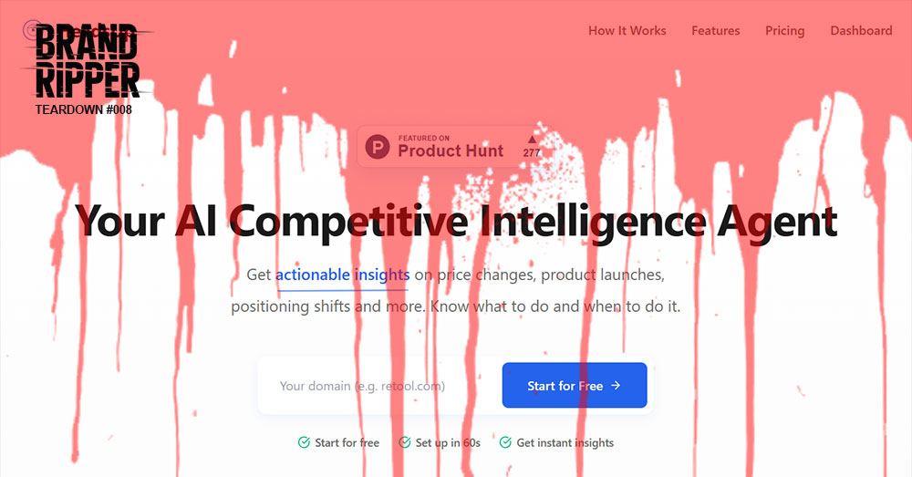 Know What Changed. Still Not Why.

headsup.bot promises real-time competitor alerts.Verdict? Polished surveillance. Zero foresight. 5/10.

🔗 brandripper.com/teardown-008-h…

#BrandRipper #BrandTeardown #Marketing #AIAgent #Branding