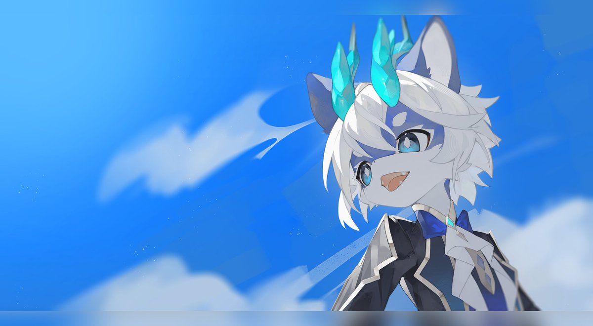 蔚蓝天空与小龙