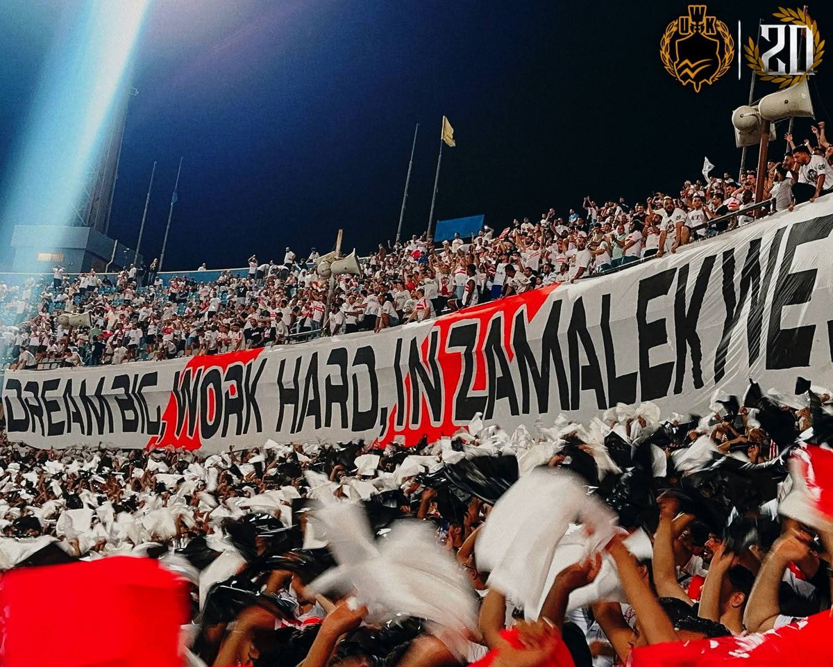 "Dream Big, Work Hard, In ZAMALEK we BELIEVE"

نقف اليوم، ونحنُ نؤمن تمامًا بفريقنا، ونؤمن بدورنا خلفه، فَنحنُ اللاعب رقم "1" لهذا الفريق، وضلع عائلتنا الأقوى، نحنُ مَن نُعيد الأمور إلى صوابها، ولا يوجد في قاموسنا فُقدان للأمل.

متحدون خلف الزمالك، مازال لدينا طريق طويل ملئ