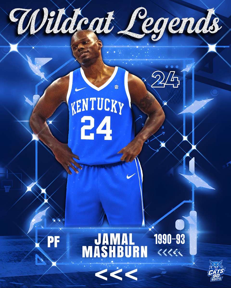 CatsBy90edits's tweet photo. 🚨 Kentucky Legends Series 🚨

We start with the Monster Mash — Jamal Mashburn — the cornerstone of UK’s return to dominance in the 90’s.

🏀 2x All-American
🏆 1993 SEC POY
🔥 1,843 career points
📈 1993 Final Four

Jersey #24 retired. A true Wildcat legend. 💙 #BBN https://t.co/PTxK2I9pD1
