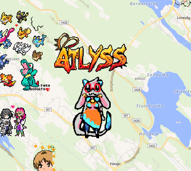 WeedCat_ART's tweet photo. #Atlyss on Wplace (took like 2 days to make bruh) https://t.co/M6Un7PaaaI