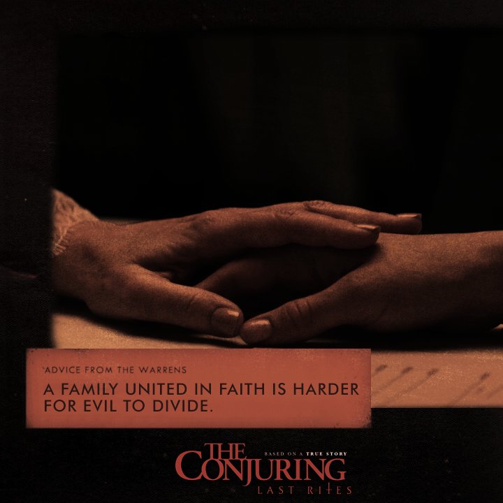 TheWarrensFiles's tweet image. Faith unites. #AdviceFromTheWarrens

#TheConjuring: Last Rites - Only in Theaters September 5.