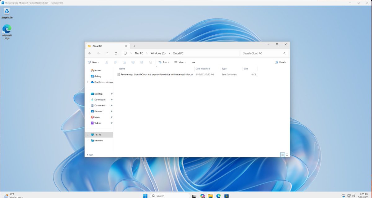 Blogged: Recovering a Windows 365 Cloud PC that was de-provisioned due to license expiration- this is another joint effort from myself and Paul ( x.com/SCCMentor) niallbrady.com/2025/08/17/rec…

#Windows365 #CloudPC #Windows11 #MSIntune