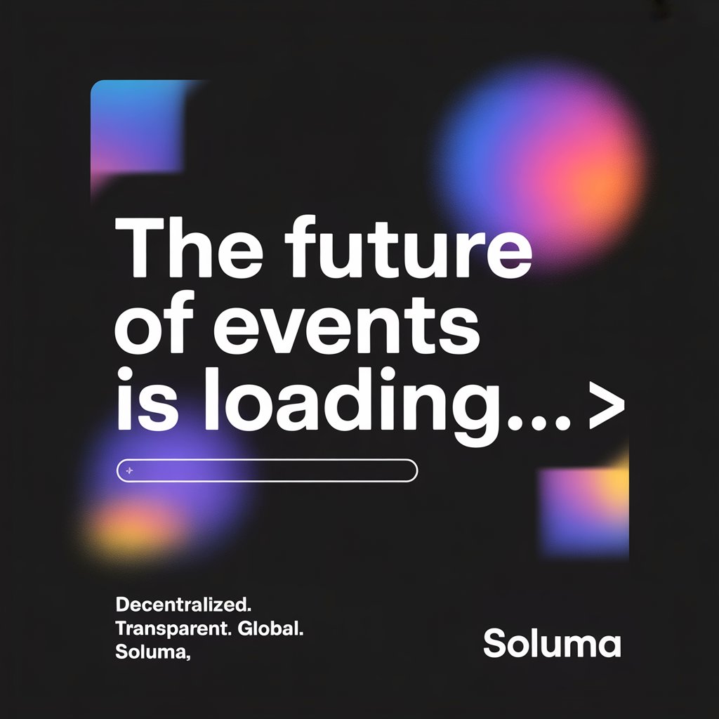 The future of events is loading… ⏳
Built with MetaMask Embedded Wallets + Solana ⚡
Seamless. Seedless. Scalable. 🚀
P.S. yes, we’re cooking this up at the Cook-Off 😉
#Soluma #Web3Events #MetaMask #Solana #Hackathon
<a href="/MetaMaskDev/">MetaMask Developer</a> <a href="/HackQuest_/">HackQuest</a> <a href="/sns/">sns.sol</a> <a href="/harryzhangs/">Harry</a> 
<a href="/francescoswiss/">Francesco Andreoli ᵍᵐ</a>