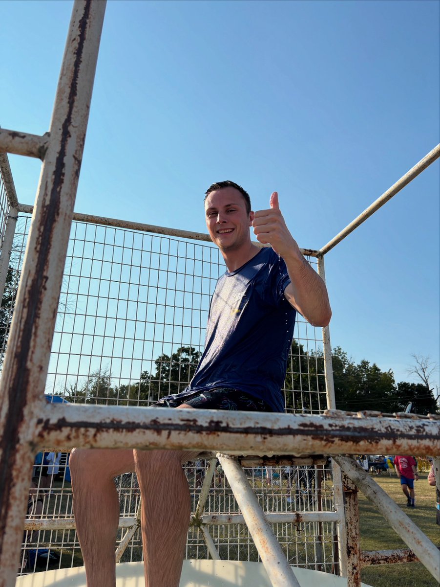 We got the new guy, Coach Matheny, in the dunk tank on Friday at Bomberfest! ✈️😂