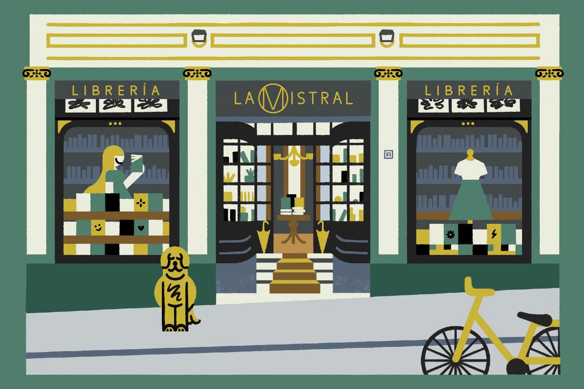 Propuesta no seleccionada para el concurso de postal ilustrada de @librerialamistral 📚