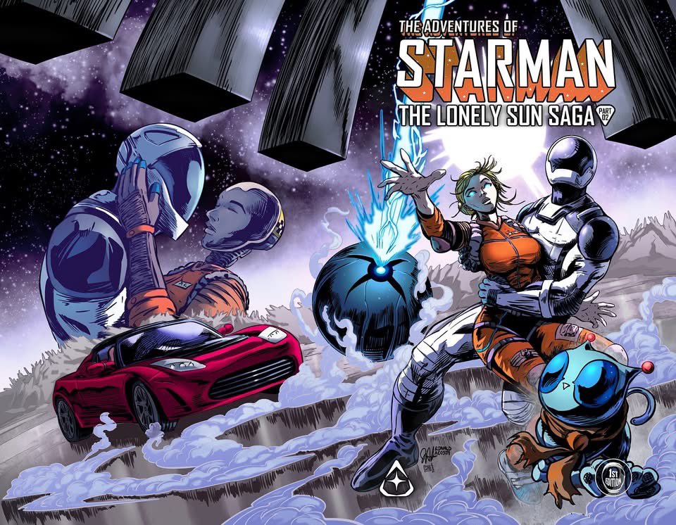 rracosta's tweet photo. Starman, Rocket-Lucy and SodaCAT are back! All Variant covers for the upcoming Episode/Issue 8 of The Adventures of Starman @AdvOfStarman as The Lonely Sun Saga continues with Pt.2! Details coming soon. #indiecomicbooks https://t.co/aNhvuQLERv