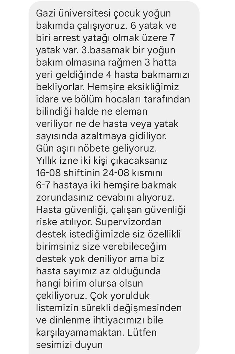 Sağlık çalışanlarının Zorlu koşullarını daha da zorlaştırmayın. Koltuğa oturduktan sonra geldiğiniz yeri unutmayın, çalışanlara mobbing yapmaktan vazgeçin artık..
<a href="/drmemisoglu/">Prof. Dr. Kemal Memişoğlu</a> 
<a href="/Gazi_Universite/">Gazi Üniversitesi</a>