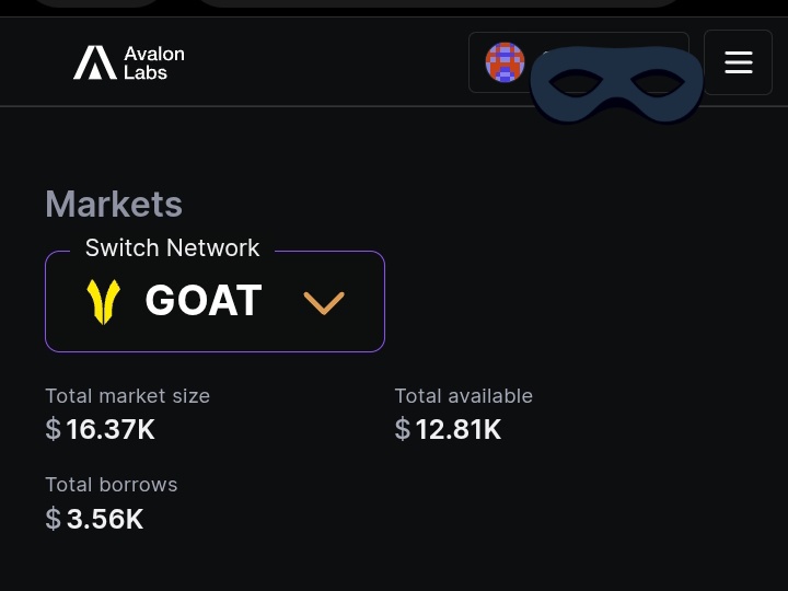Sloyalty GOAT 🟡 (@dway25492935) on Twitter photo Earlier Today I posted a small clip of where I was Supplying & Borrowing on <a href="/avalonfinance_/">Avalon Labs 🎩🔮</a>
I promised a guide, and here it is
Avalon is GOAT Network’s lending and borrowing hub. It lets you supply or unlock liquidity without selling (borrow).
This was What I did
I took the Earlier Today I posted a small clip of where I was Supplying & Borrowing on <a href="/avalonfinance_/">Avalon Labs 🎩🔮</a>
I promised a guide, and here it is
Avalon is GOAT Network’s lending and borrowing hub. It lets you supply or unlock liquidity without selling (borrow).
This was What I did
I took the